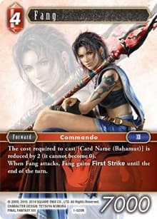 Fang - Opus I - Final Fantasy TCG card
