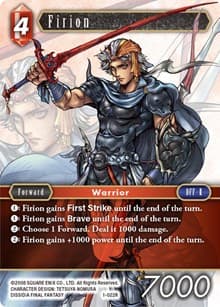 Firion (Rare) - Opus I - Final Fantasy TCG card