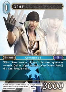 Snow - Opus I - Final Fantasy TCG card