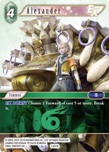Alexander EX - Opus I - Final Fantasy TCG card