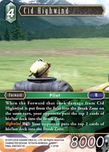 Cid Highwind (Rare) - Opus I - Final Fantasy TCG card