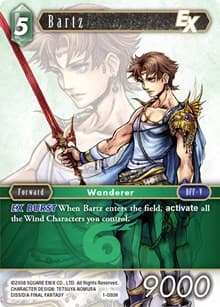 Bartz EX - Opus I - Final Fantasy TCG card