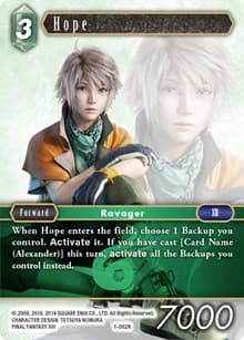 Hope - Opus I - Final Fantasy TCG card