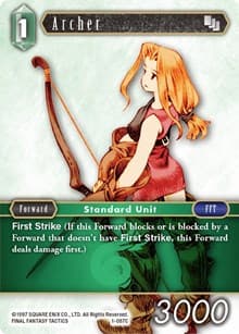 Archer (Female Unit) - 1-087C - Opus I - Final Fantasy TCG card