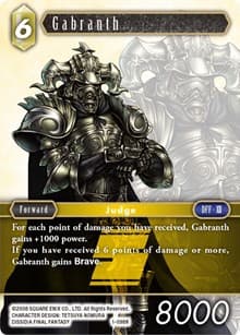 Gabranth - Opus I - Final Fantasy TCG card
