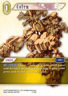 Golem EX - Opus I - Final Fantasy TCG card