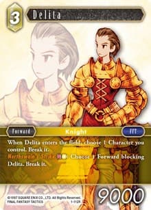 Delita (Rare) - Opus I - Final Fantasy TCG card