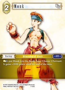 Monk (Male Unit) - Opus I - Final Fantasy TCG card