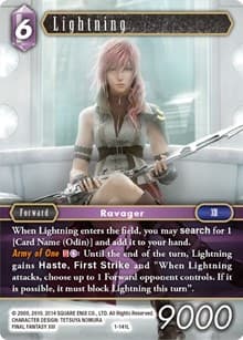 Lightning (Legend) - Opus I - Final Fantasy TCG card