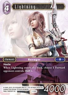 Lightning (Rare) - Opus I - Final Fantasy TCG card