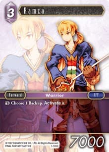 Ramza (Common) - Opus I - Final Fantasy TCG card