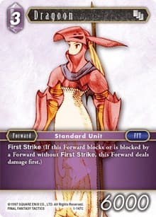Dragoon (Female Unit) - Opus I - Final Fantasy TCG card