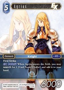 Agrias EX - Opus I - Final Fantasy TCG card