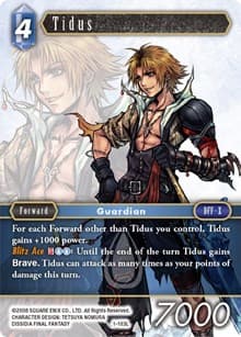 Tidus (Legend) - Opus I - Final Fantasy TCG card