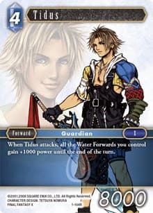 Tidus (Rare) - Opus I - Final Fantasy TCG card