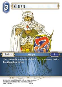 Minwu - Opus I - Final Fantasy TCG card