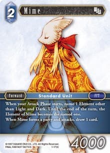 Mime (Female Unit) - Opus I - Final Fantasy TCG card