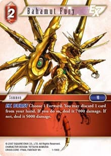 Bahamut Fury EX - Opus I - Final Fantasy TCG card