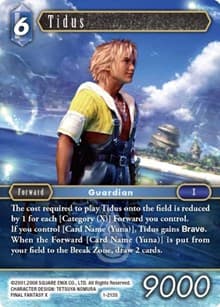 Tidus (Starter) - Opus I - Final Fantasy TCG card