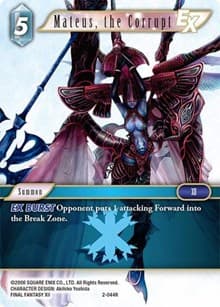 Mateus, the Corrupt EX - Opus II - Final Fantasy TCG card