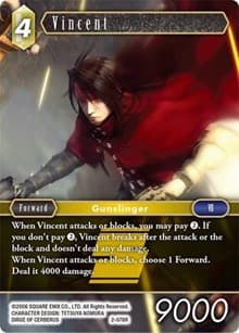 Vincent (Rare) - Opus II - Final Fantasy TCG card