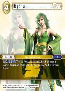 Rydia EX - Opus II - Final Fantasy TCG card