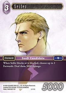 Seifer (Common) - Opus II - Final Fantasy TCG card