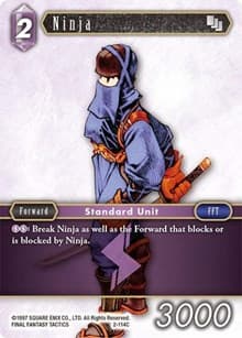 Ninja (Male Unit) - Opus II - Final Fantasy TCG card