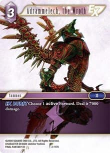 Adrammelech, the Wroth EX - Opus II - Final Fantasy TCG card