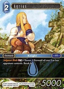 Agrias - Opus II - Final Fantasy TCG card
