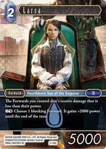 Larsa - Opus II - Final Fantasy TCG card