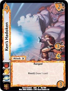 Ken's Hadoken - Street Fighter CCG - UniVersus card