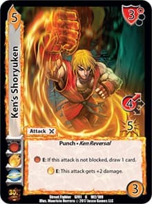 Ken's Shoryuken - Street Fighter CCG - UniVersus card