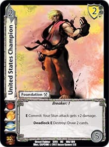 United States Champion - Street Fighter CCG - UniVersus card