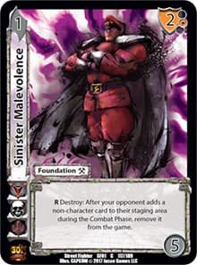 Sinister Malevolence - Street Fighter CCG - UniVersus card