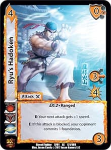 Ryu's Hadoken - Street Fighter CCG - UniVersus card
