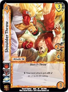 Shoulder Throw - Street Fighter CCG - UniVersus card