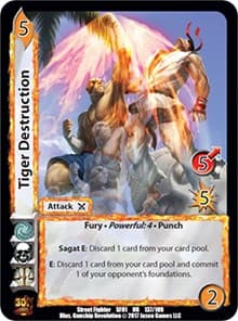 Tiger Destruction - Street Fighter CCG - UniVersus card