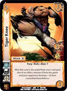 Tiger Knee - Street Fighter CCG - UniVersus card