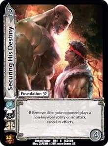 Securing His Destiny - Street Fighter CCG - UniVersus card