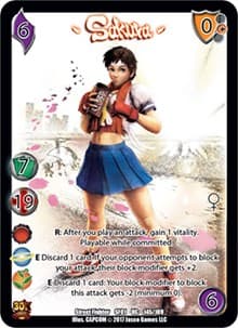 Sakura - Street Fighter CCG - UniVersus card