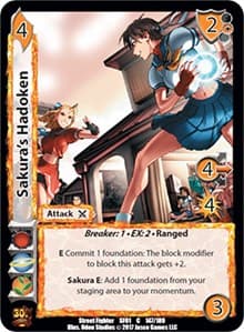 Sakura's Hadoken - Street Fighter CCG - UniVersus card