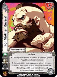 For Mother Russia! - Street Fighter CCG - UniVersus card