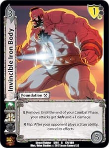 Invincible Iron Body - Street Fighter CCG - UniVersus card