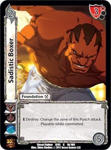 Sadistic Boxer - Street Fighter CCG - UniVersus card