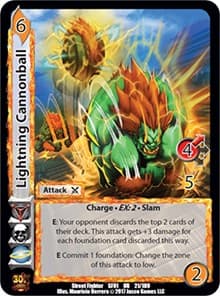 Lightning Cannonball - Street Fighter CCG - UniVersus card