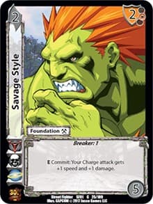Savage Style - Street Fighter CCG - UniVersus card