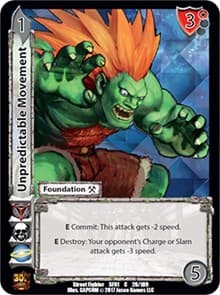 Unpredictable Movement - Street Fighter CCG - UniVersus card