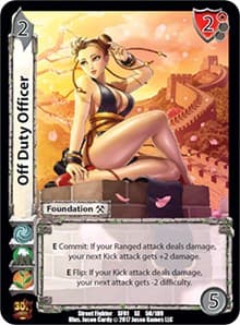 Off Duty Officer - Street Fighter CCG - UniVersus card