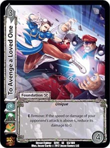 To Avenge a Loved One - Street Fighter CCG - UniVersus card